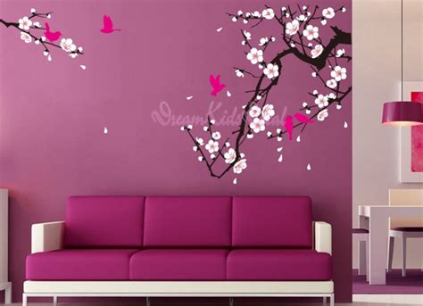 Cherry Blossom Wall Decal Birds Decals Flower Vinyl Wall | Etsy