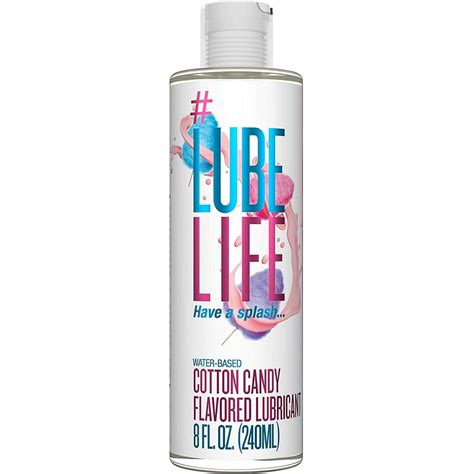 #LubeLife Water Based Cotton Candy Flavored Lubricant, 8 Ounce Oral Lube for Men, Women and ...