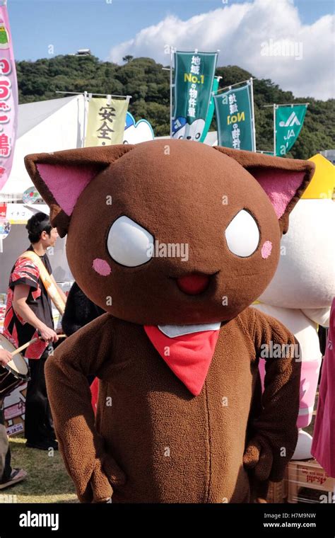 Japanese mascot characters at the Yuru-Kyara Grand Prix on November 6 ...