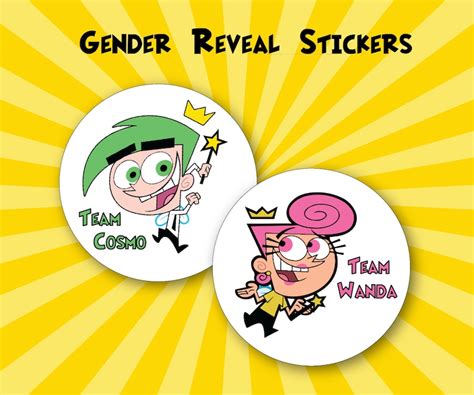 The Fairly Odd Parents Team Wanda or Team Cosmo Gender Reveal | Etsy