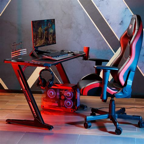 EUREKA ERGONOMIC Gaming Desk Z1-S Gaming Table 44.5'' Gaming Computer Desk PC Gaming Desks with ...