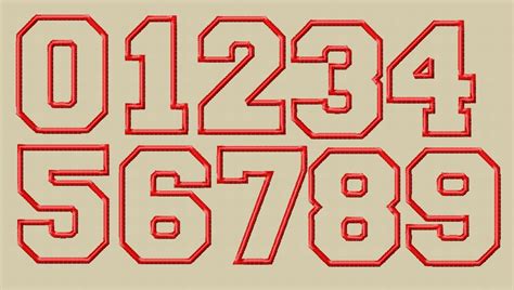 11 By The Numbers Font Images - Printable Number Fonts, Athletic Number Fonts and Collegiate ...