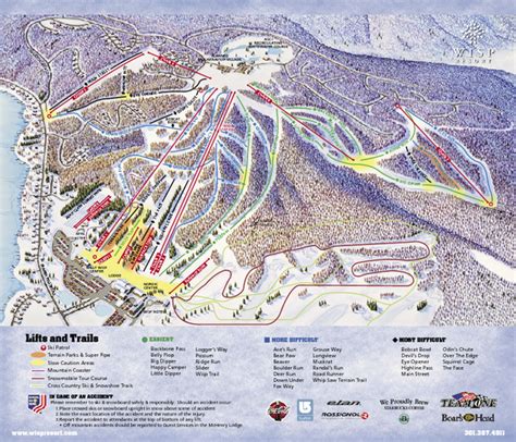 Sugarloaf Mountain Ski Trail Map