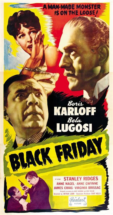 Black Friday (1940) Bela Lugosi Boris Karloff movie poster print | eBay | Classic horror movies ...