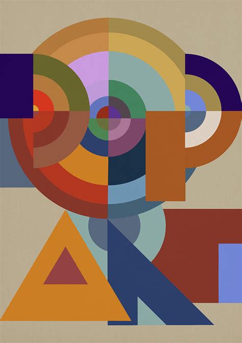 Pop Art Bauhaus - Abstract Graphic Composition Painting by Big Fat Arts - Pixels