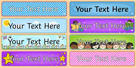 Classroom Display Banners - display, banner, editable