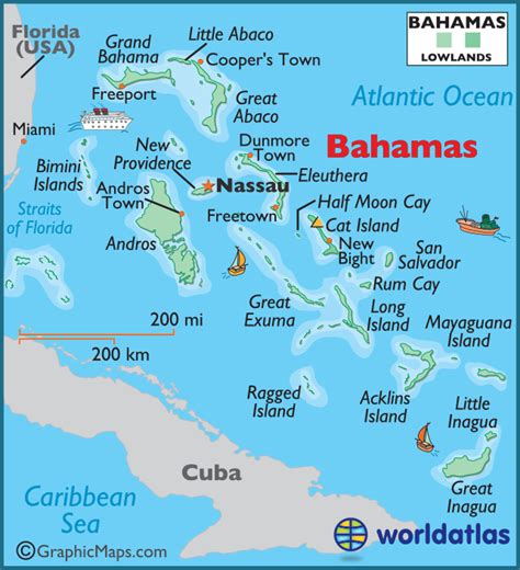 Bahamas Map - TravelsFinders.Com