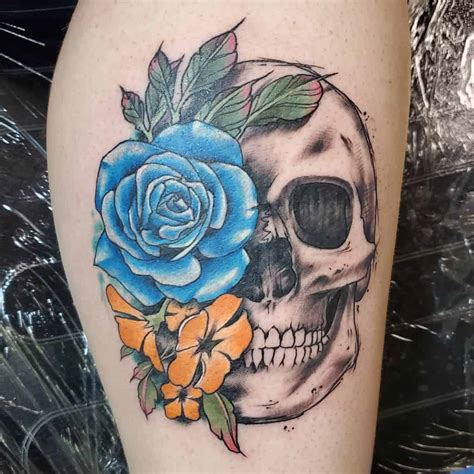 Discover 70+ flower skull tattoo meaning best - in.coedo.com.vn