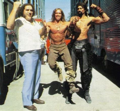 Andre the Giant Arnold Swarzenegger Wilt Chamberlain funny odd ...