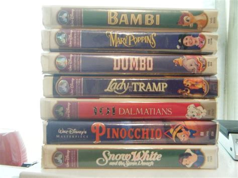 Lot Of 7 Walt Disney VHS Video Tapes MASTERPIECE COLLECTION + 3 addt'l tapes | Video tapes, Vhs ...