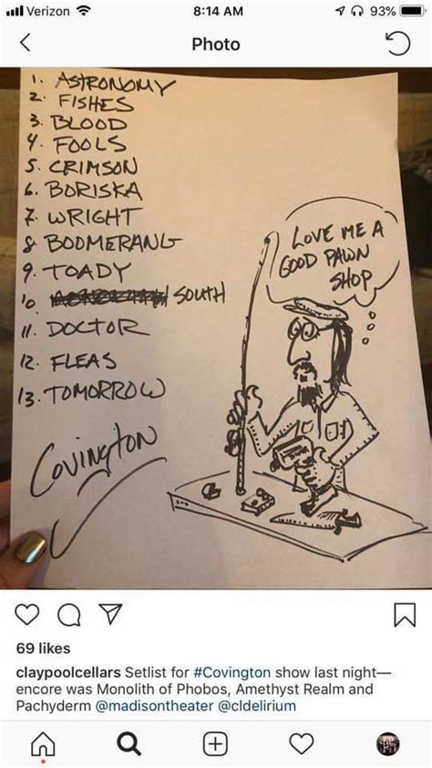 The Claypool Lennon Delirium set list from Covington, KY 4/30/19 : r/Primus