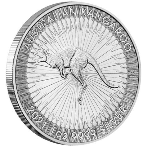 2021 $1 Australian Kangaroo 1oz Silver BU Coin - Town Hall Coins and Collectables