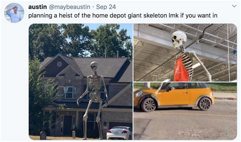 Heist | 12-Foot Tall Home Depot Skeleton | Know Your Meme