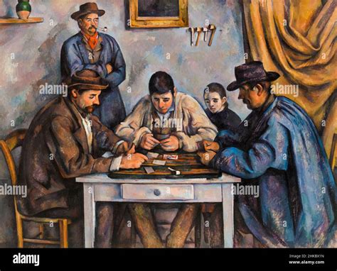 The Card Players, painting by Paul Cezanne, 1890-1892 Stock Photo - Alamy