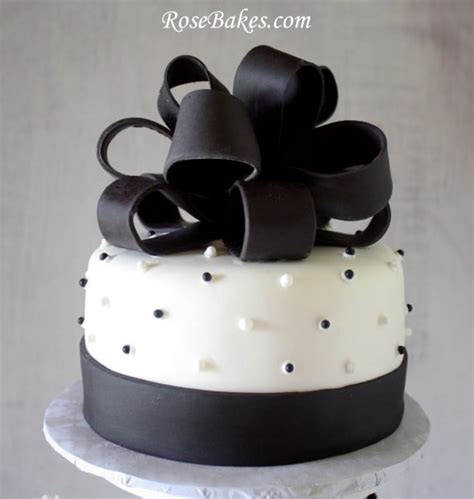 Black & White Wedding Cake and Cupcake Tower