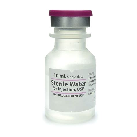 Water For Injection, SDV, 10mL Vial | McGuff Medical Products