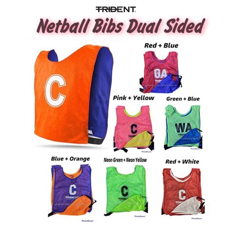 Trident Double Sided Netball Bibs Reversible Bib Bola Jaring Dua Sisi ...