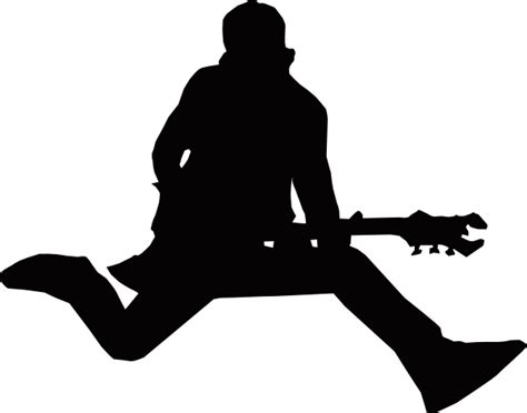 Rock Guitar Player Silhouette - ClipArt Best