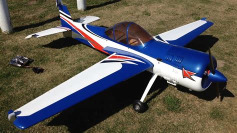 3D Flying Pilot RC 33% 107" YAK M55 100cc Fuel Powered RC Plane - YouTube