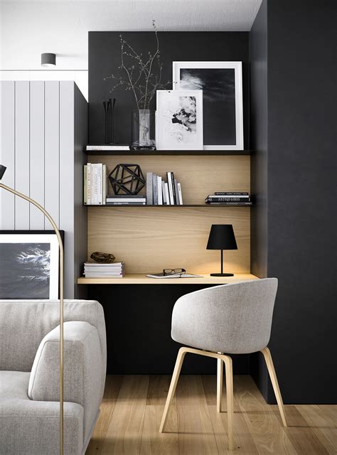 Minimalist Small Home Office Layout - If you like the look of a simple ...