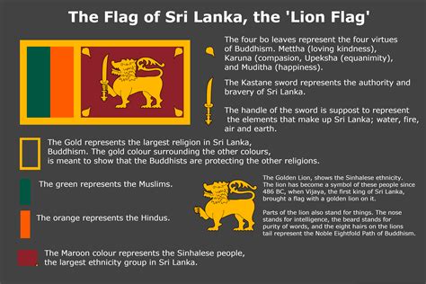 Meaning of Sri Lanka's flag : r/vexillology