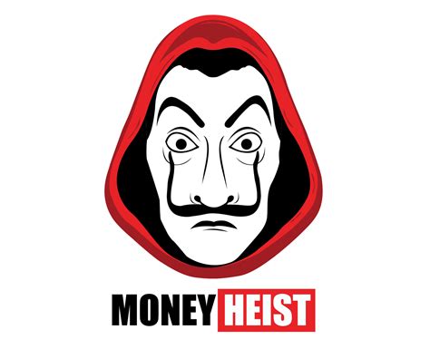 Money Heist Title With Dali Mask Clothes Red La Casa De Papel Design ...