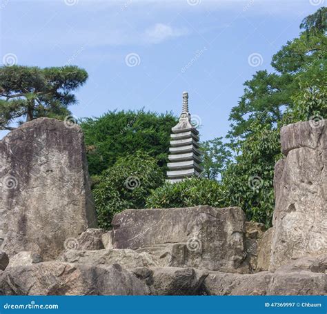 Japanese Garden Sculpture stock image. Image of environment - 47369997