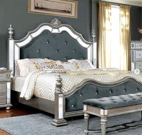 The Mirrored Bed Frame | Upholstered beds, Fabric upholstered bed ...