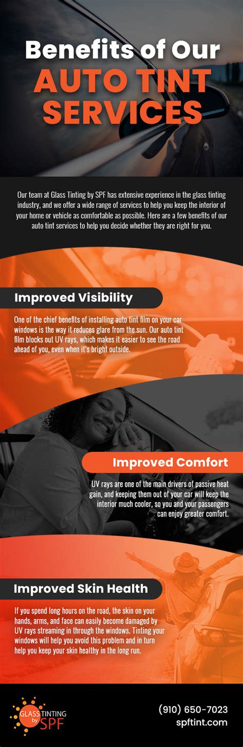 Benefits of Our Auto Tint Services [infographic] | Glass Tinting by SPF