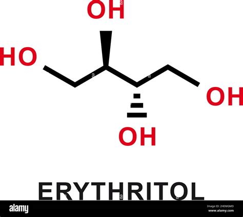 Erythritol chemical formula. Erythritol chemical molecular structure. Vector illustration Stock ...