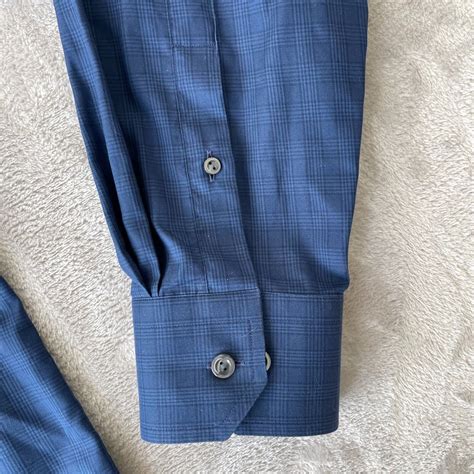 Eton Contemporary Dress Shirt Men 46 18 Blue Cotton Twill Long Sleeve NWOT $275 | eBay