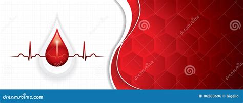 Blood donation banner stock vector. Illustration of lines - 86283696