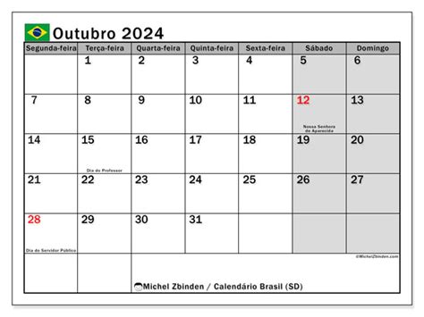 Calendario Outubro 2024 - Grete Kathlin