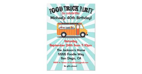 Food Truck Party Invitations | Zazzle.com