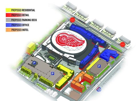 Little Caesars Arena Parking Map - Maping Resources