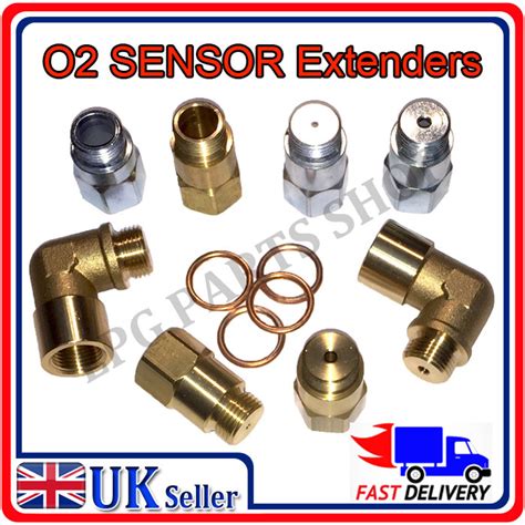 O2 Sensor Extenders Spacers Elbow AND straight M18 x 1.5mm pitch in BRASS or STEEL versions