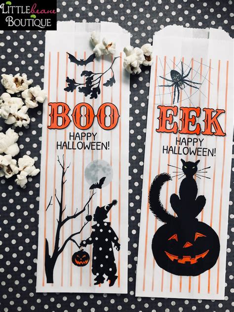 Halloween Popcorn Bags Halloween Favors Vintage Halloween | Etsy