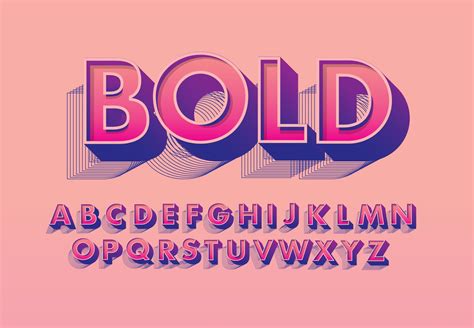 bold typography with outline shadow | Illustrations ~ Creative Market