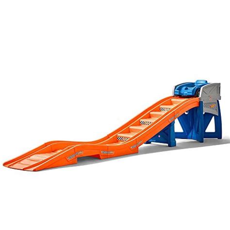 Step2 Hot Wheels Extreme Thrill Roller Coaster for Kids - Durable Outdoor Roller Slide Track ...