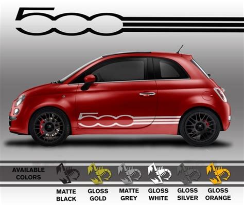 Items similar to Professionally Made Fiat 500 Decals, Die Cut Vinyl Stickers on Etsy