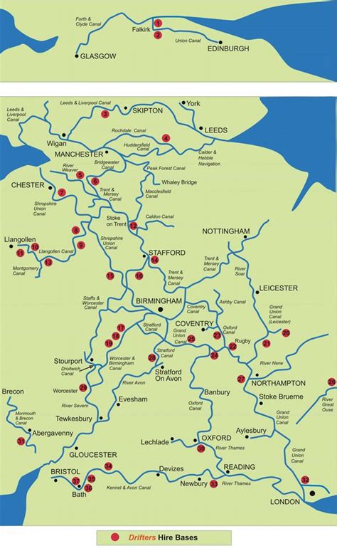 UK Canal Map | Waterways of UK