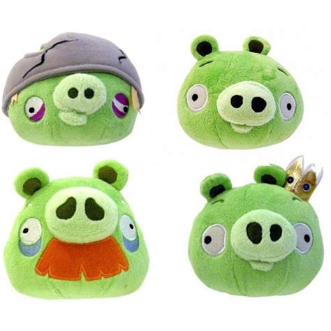 Commonwealth Toys Angry Birds 8" Plush Assortment: Set Of 4 Pigs : Target