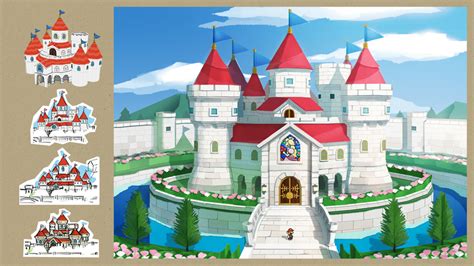 Paper Mario: The Origami King – Tutte le concept art – Mario's Castle