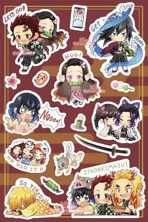 Demon Slayer Kimetsu no Yaiba Sticker Sheet | Etsy | Anime stickers, Anime printables, Scrapbook ...