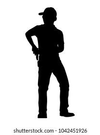 Man Gun Silhouette Vector Stock Vector (Royalty Free) 1042451926 | Shutterstock