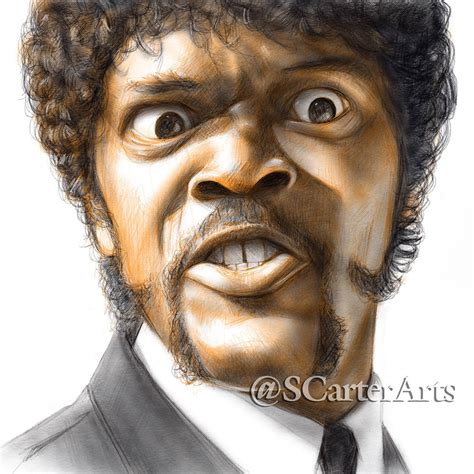 Pulp Fiction Samuel L. Jackson, Jules Winnfield, Movie, Tarantino, Art, Print - Etsy