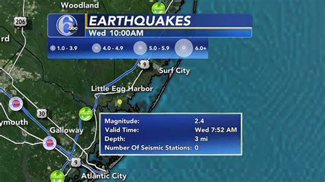 Magnitude 2.4 earthquake reported near Tuckerton, New Jersey - ABC7 New ...