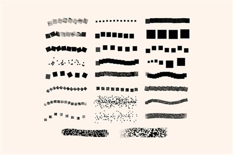 50 Pixel Photoshop Brushes Photoshop Pixel Brushset - Etsy