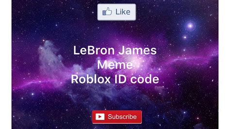 **LeBron James** Roblox ID code - YouTube