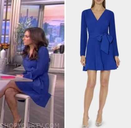 The View: November 2022 Alyssa Farah Griffin's Blue Pleated Dress | Shop Your TV